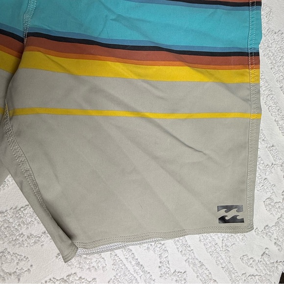 Billabong Men's Multicolor Striped Swim Shorts - Picture 2 of 10